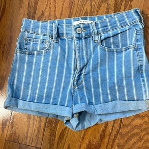 pacsun ‘the shortie’ striped jean shorts